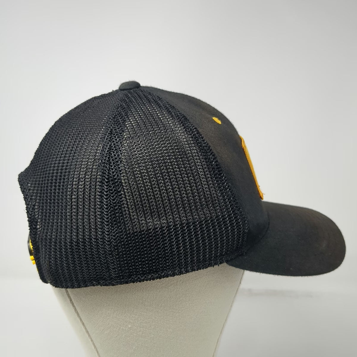 Cabela's Guidewear Trucker Hat Black One Size Mesh Back Snapback Fish Patch