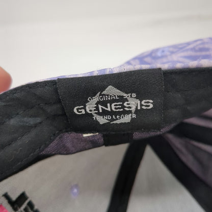 Genesis Playa Del Carmen Baseball Cap Purple One Size Strapback Leaf Print Hat