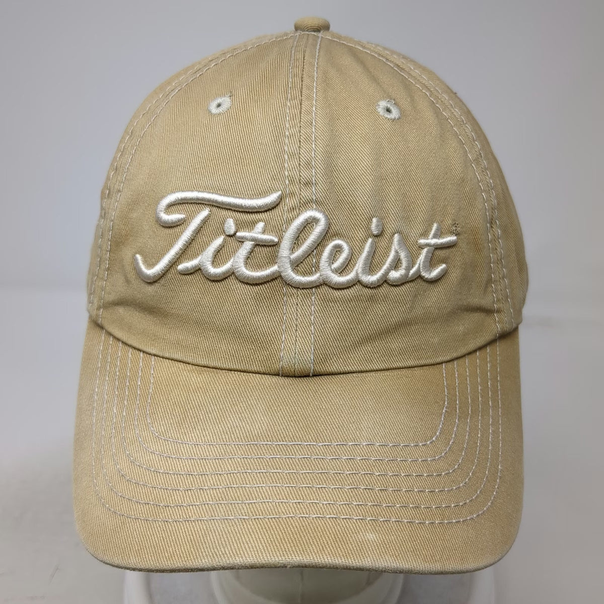 Titleist Baseball Cap Beige One Size Sunnyvale Golf Course Adjustable #1 Hat