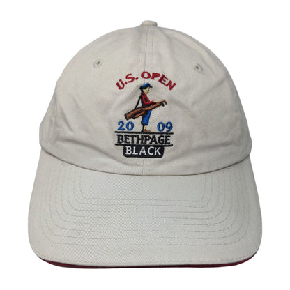 2009 US Open Bethpage Black Slideback Hat Tan One Size USGA Member