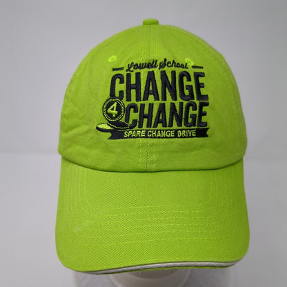 Lowell School Spare Change Drive Strapback Hat Green OSFA Embroidered