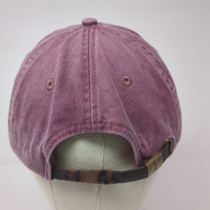 Dad's Weekend 2015 Slideback Hat Red One Size Leather Strap Adams