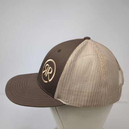 Richardson Trucker Hat Brown L Snapback Double R Ranch Mesh Back Curved Brim