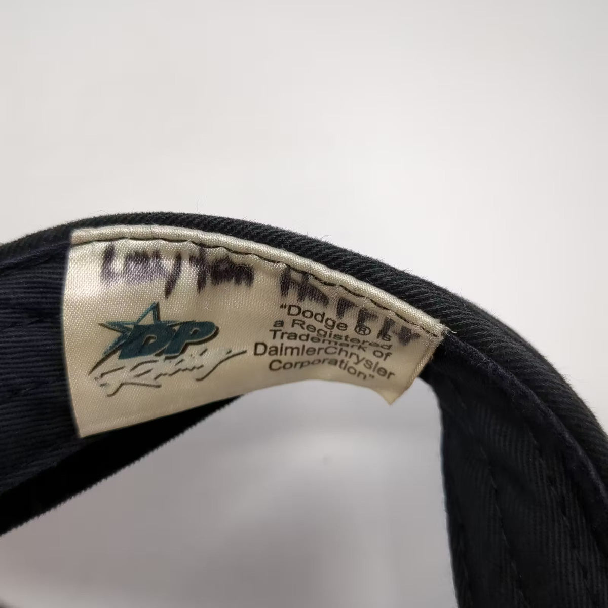 NASCAR Dodge Motorsports Racing Visor Black Gold Flames Drew Pearson Hat OSFA