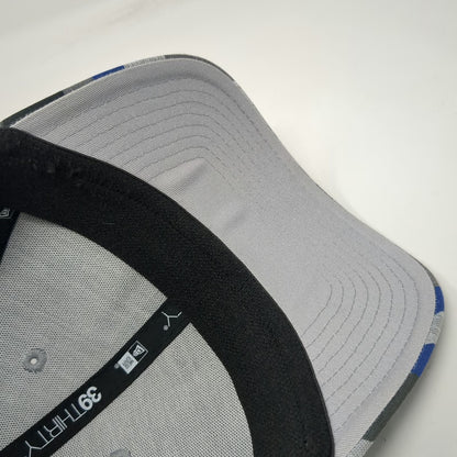 New Era Kansas City Royals MLB Baseball Cap Blue Black Camo Hat L Mesh 39THIRTY