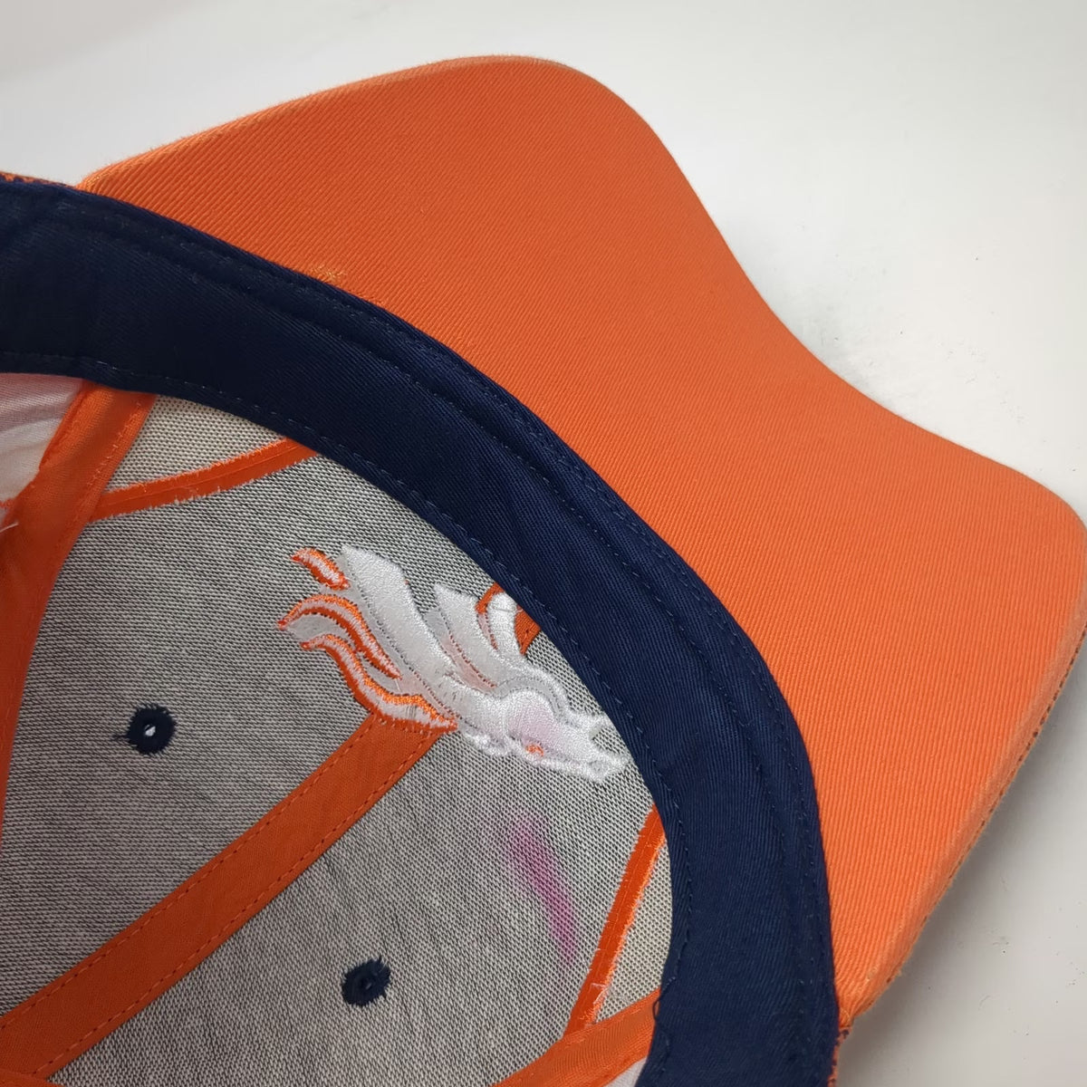Reebok Denver Broncos NFL Blue Orange White OSFM Strapback Cotton Logo Cap Hat