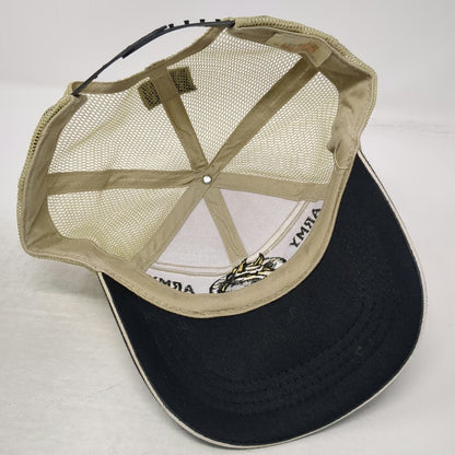 Best Trucker Hat Beige Black One Size Army Mule Knights Mesh USA Snapback