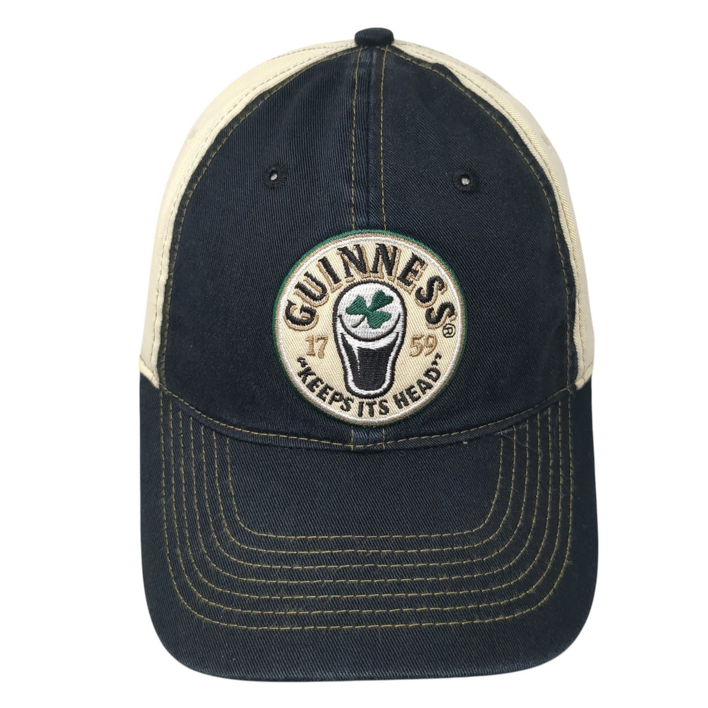 Guinness Keeps Its Head Strapback Hat Multi One Size 6 Panel Colorblock