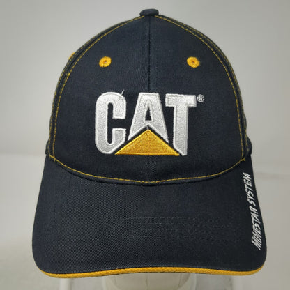 Caterpillar CAT MineStar System Black Baseball Cap One Size Yellow Stitching Hat