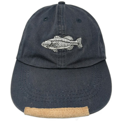 Field & Stream Baseball Cap Blue One Size Embroidered Fish Bass Slideback Hat