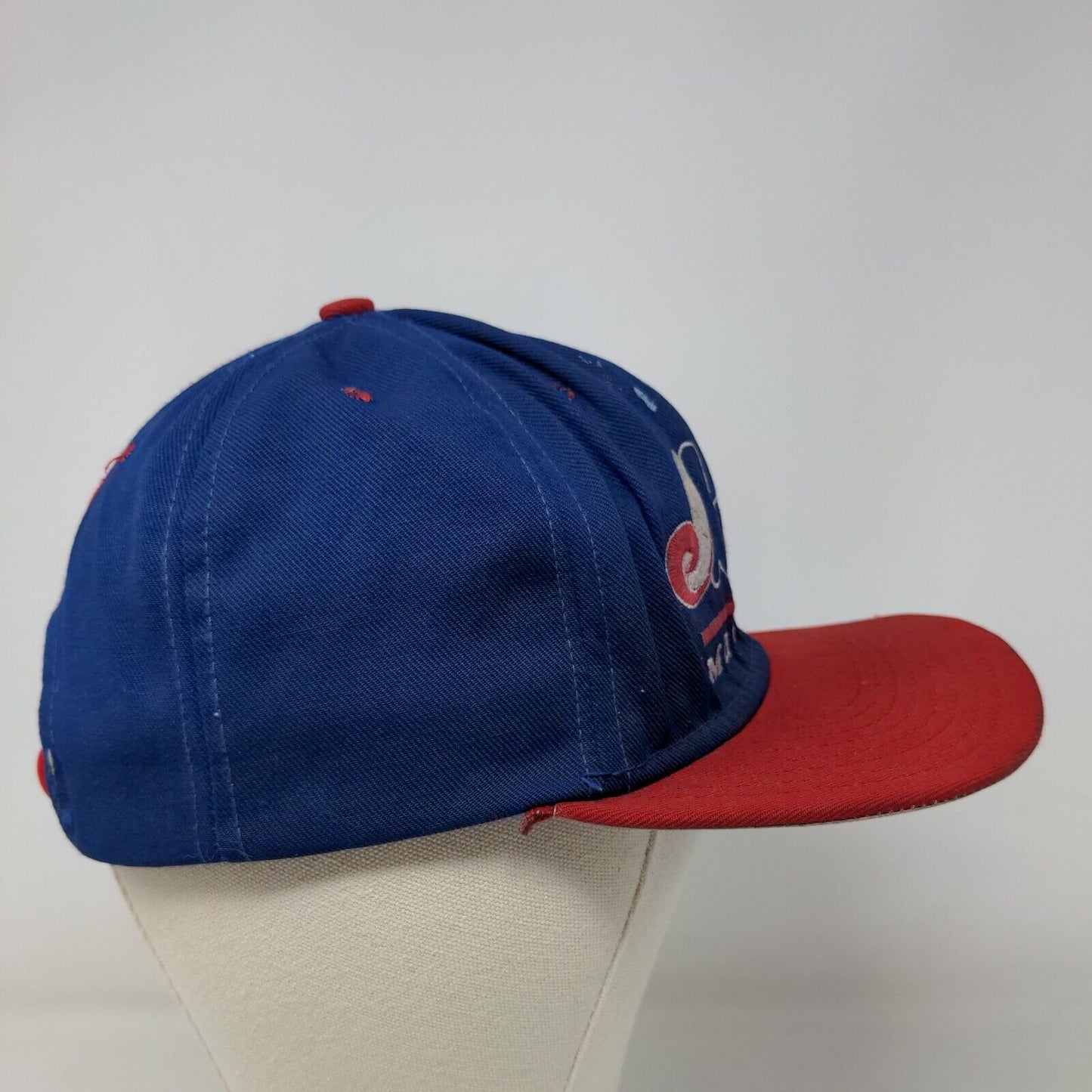 JB Expos Men's Snapback Hat Blue Red Embroidered Logo Adjustable