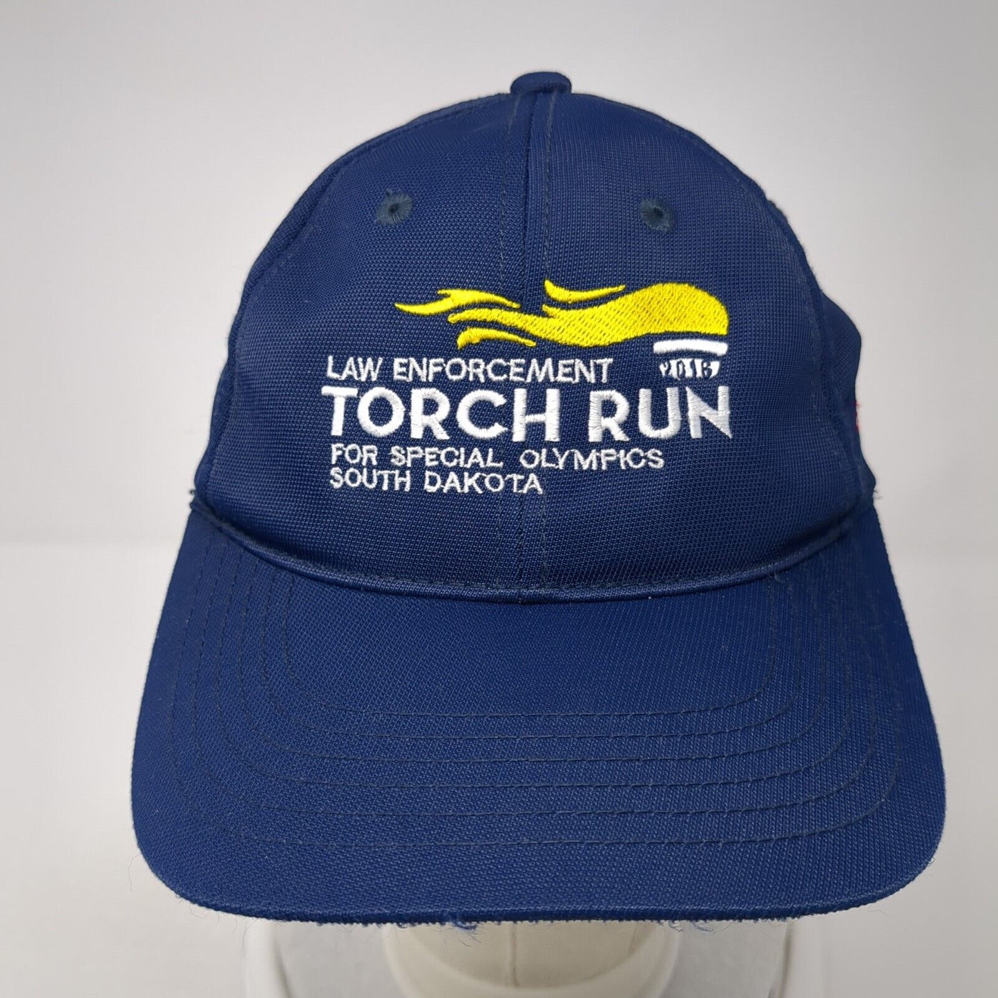 Law Enforcement Torch Run Strapback Hat Blue One Size South Dakota