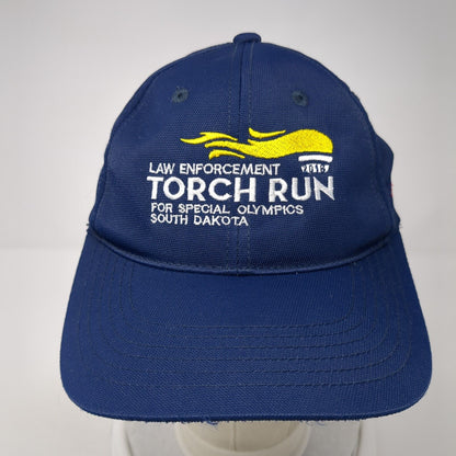 Law Enforcement Torch Run Strapback Hat Blue One Size South Dakota