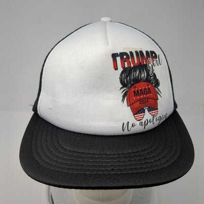 Trump Girl No Apologies Snapback Trucker Hat Black One Size District