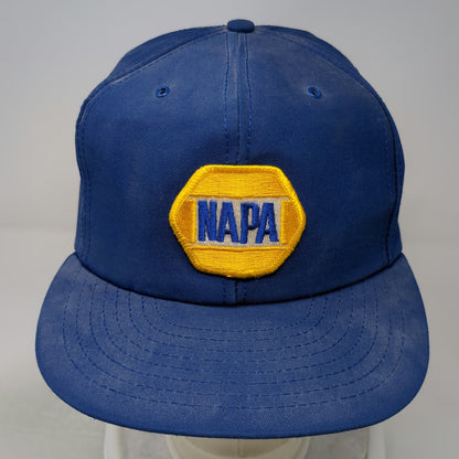 Blue NAPA Snapback Hat Vintage Embroidered Logo Patch Auto Parts 6 Panel