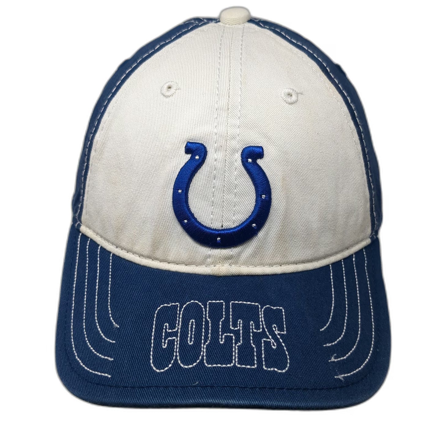 Indianapolis Colts NFL Team Apparel Blue One Size Cap Hat Horseshoe Logo Stitch