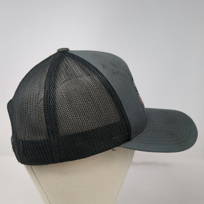 Pacific Headwear Trucker Hat Gray One Size Outlaw Powersports Snapback Gun Mesh