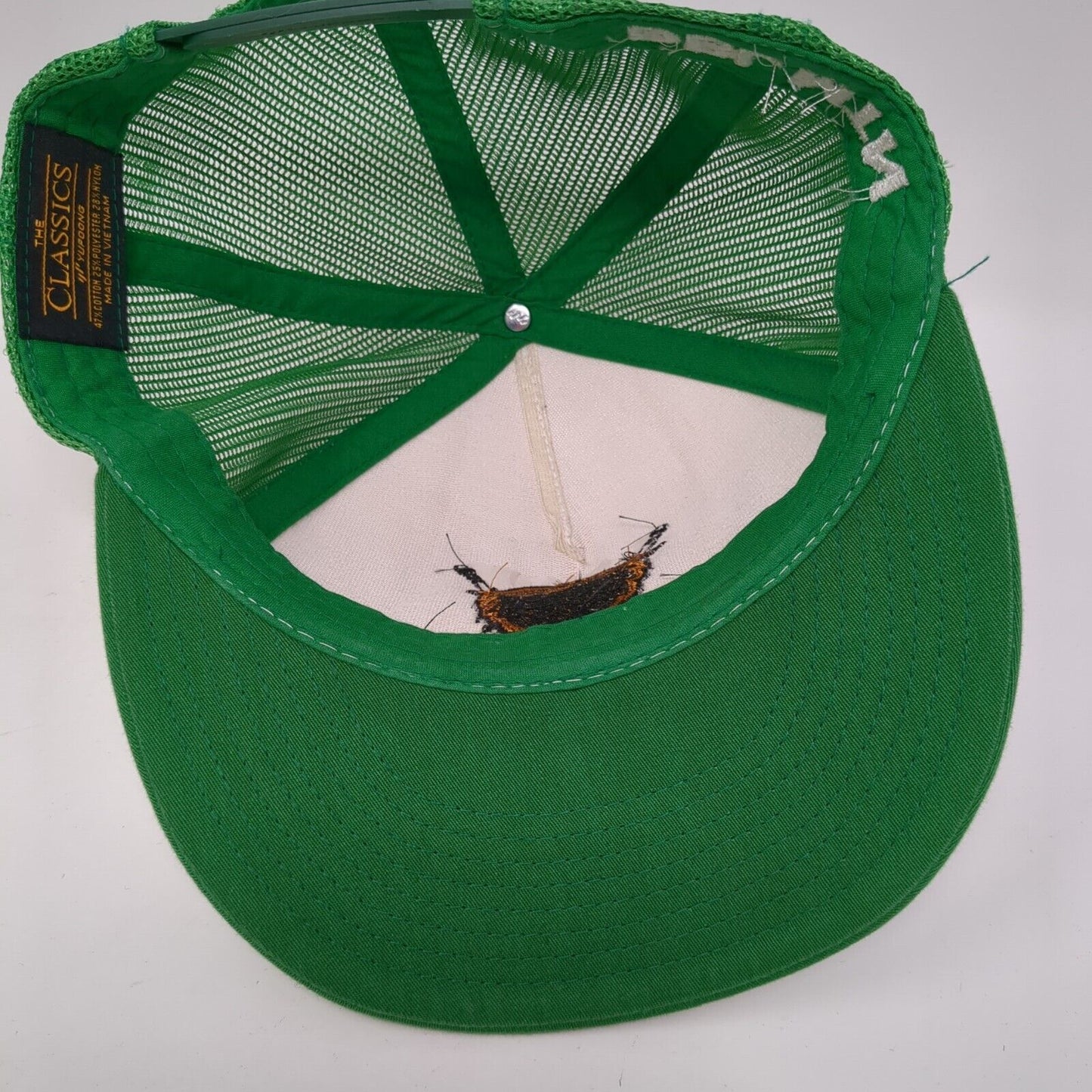 Dbl Mtn Snapback Trucker Hat Green One Size Adjustable Mesh Back Classic Yupoong