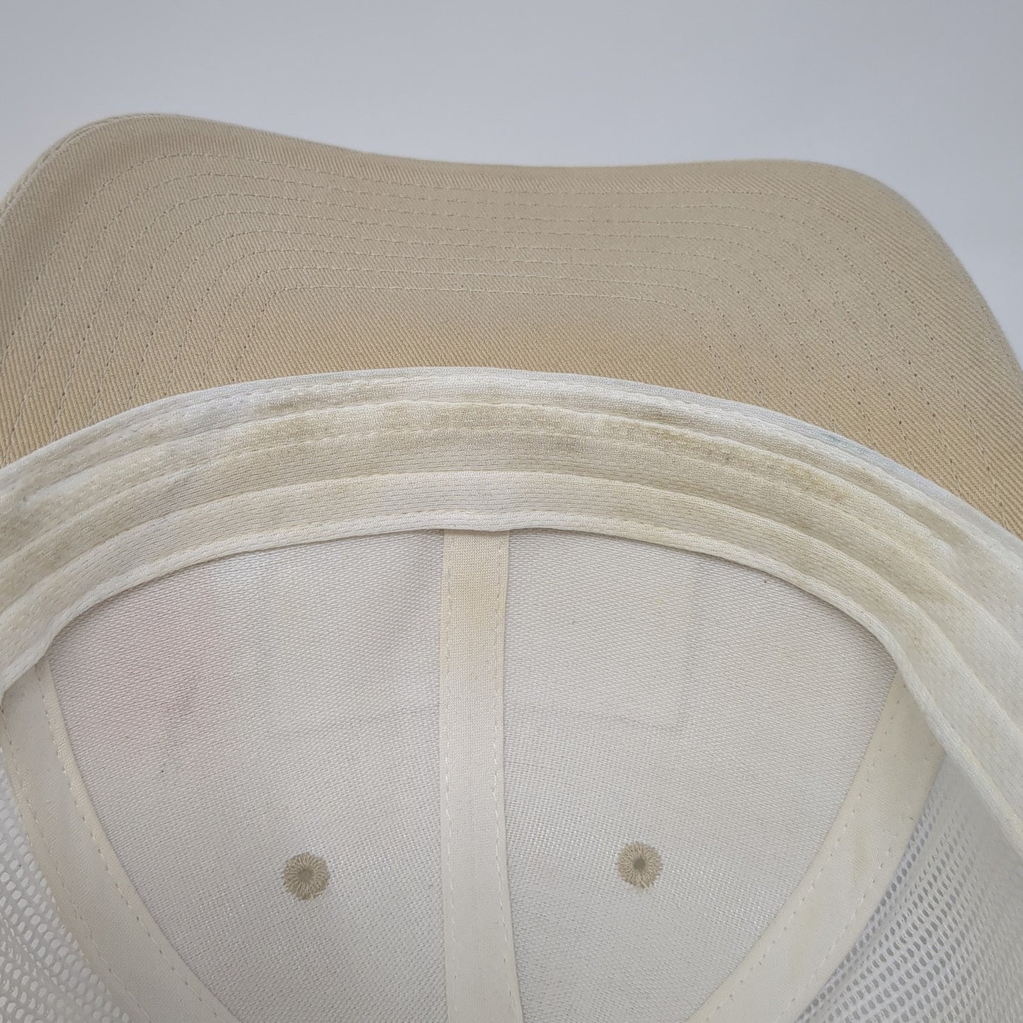 Columbia PFG Fish Flag Trucker Hat Beige One Size Adjustable Patriotic Mesh Back