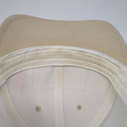 Columbia PFG Fish Flag Trucker Hat Beige One Size Adjustable Patriotic Mesh Back