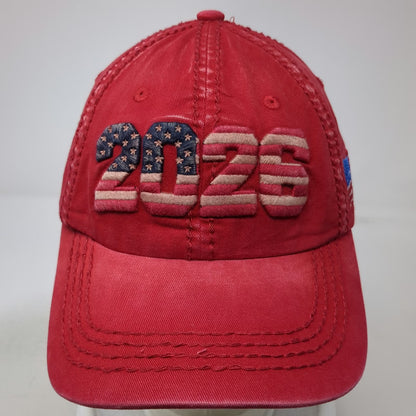 Robin Ruth Baseball Cap Red One Size 2026 USA Flag Distressed America Hat