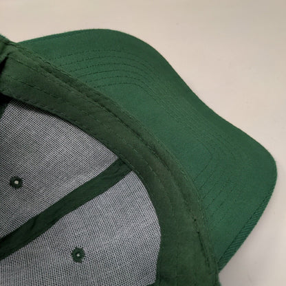 Unbranded Strapback Hat Green One Size Adjustable 6 Panel Solid Blank