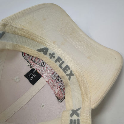 A-FLEX Baseball Cap Beige XL Mountain Home Auto Ranch Idaho Dealer Flexfit Hat