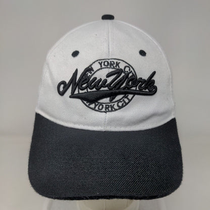 New York City Strapback Hat White One Size Adjustable Embroidered 6 Panel