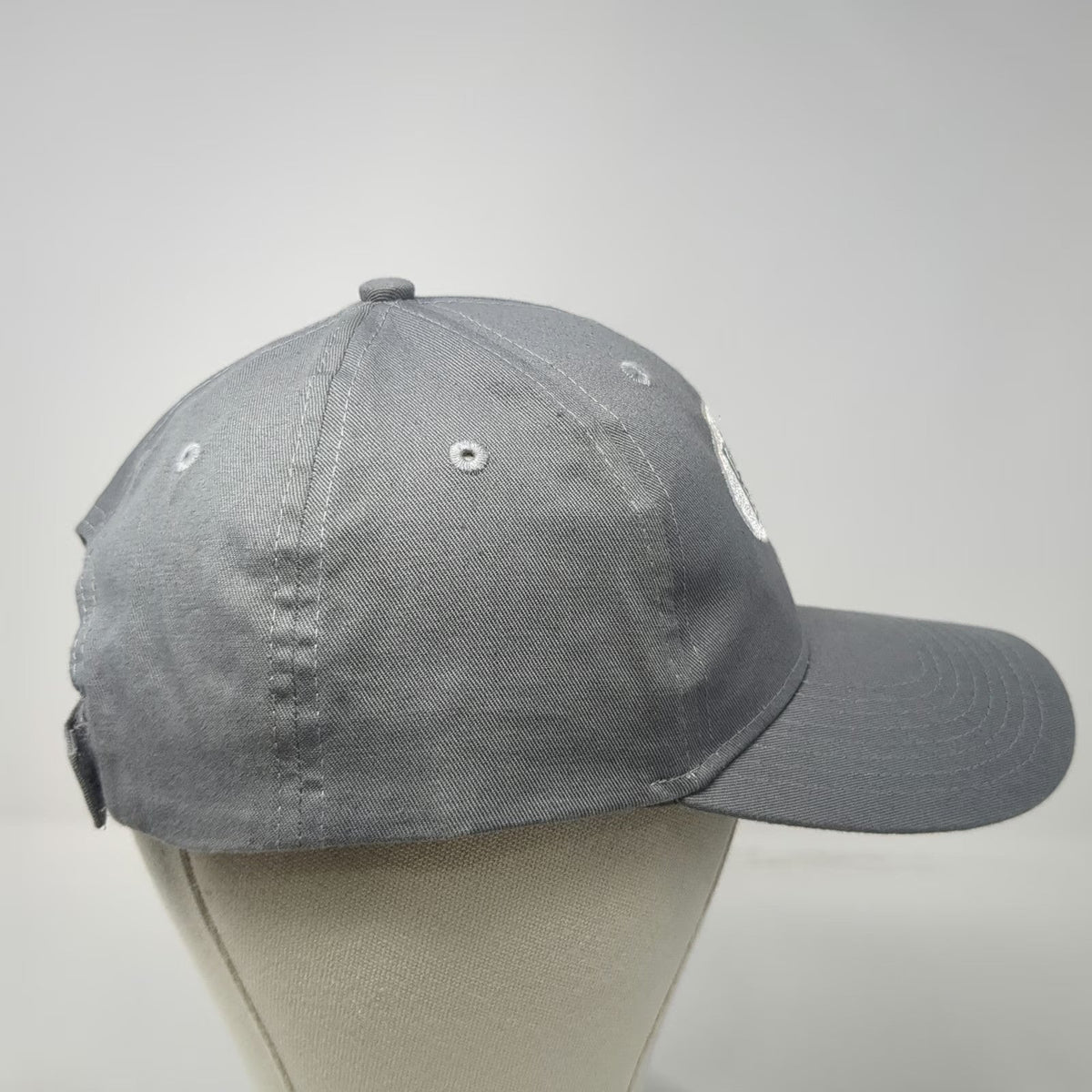 Hit Wear Baseball Cap Gray One Size RACC Embroidered Cotton Hat Strapback Logo