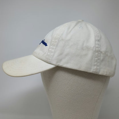 Champion 5 Panel White Hat One Size Strapback 100% Cotton Embroidered Logo