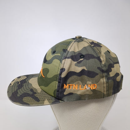 Mtn Land Snapback Hat Camo One Size Adjustable Embroidered Paramount