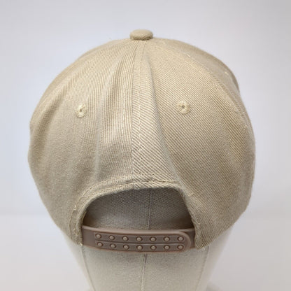 Scorpions Snapback Hat Tan One Size Adjustable Vented Holes 6 Panel