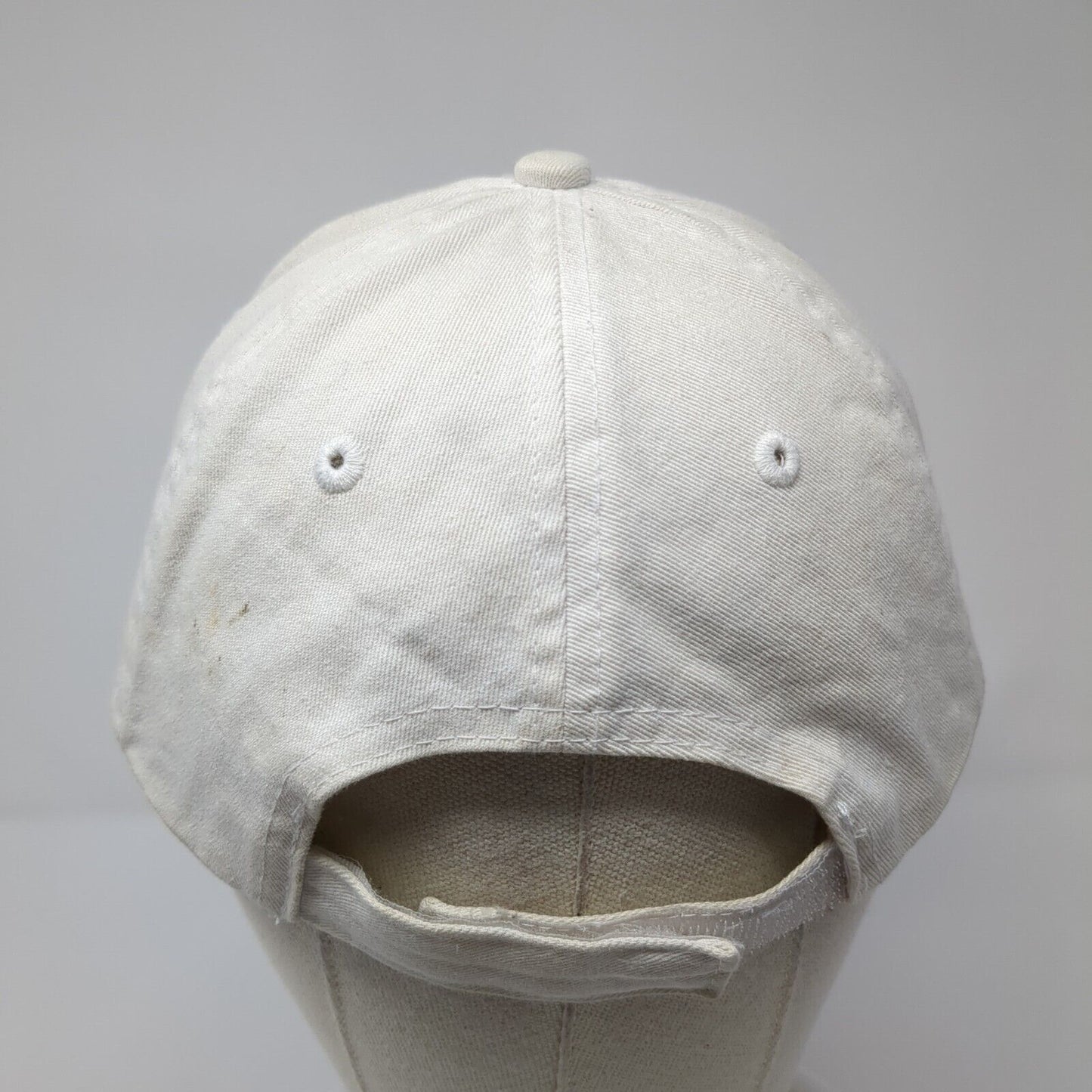 Unbranded Strapback Hat White One Size Adjustable Deer Patch 6 Panel