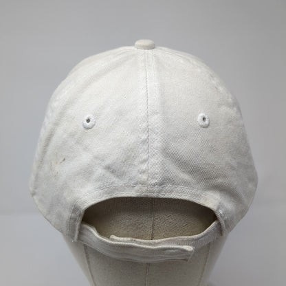 Unbranded Strapback Hat White One Size Adjustable Deer Patch 6 Panel