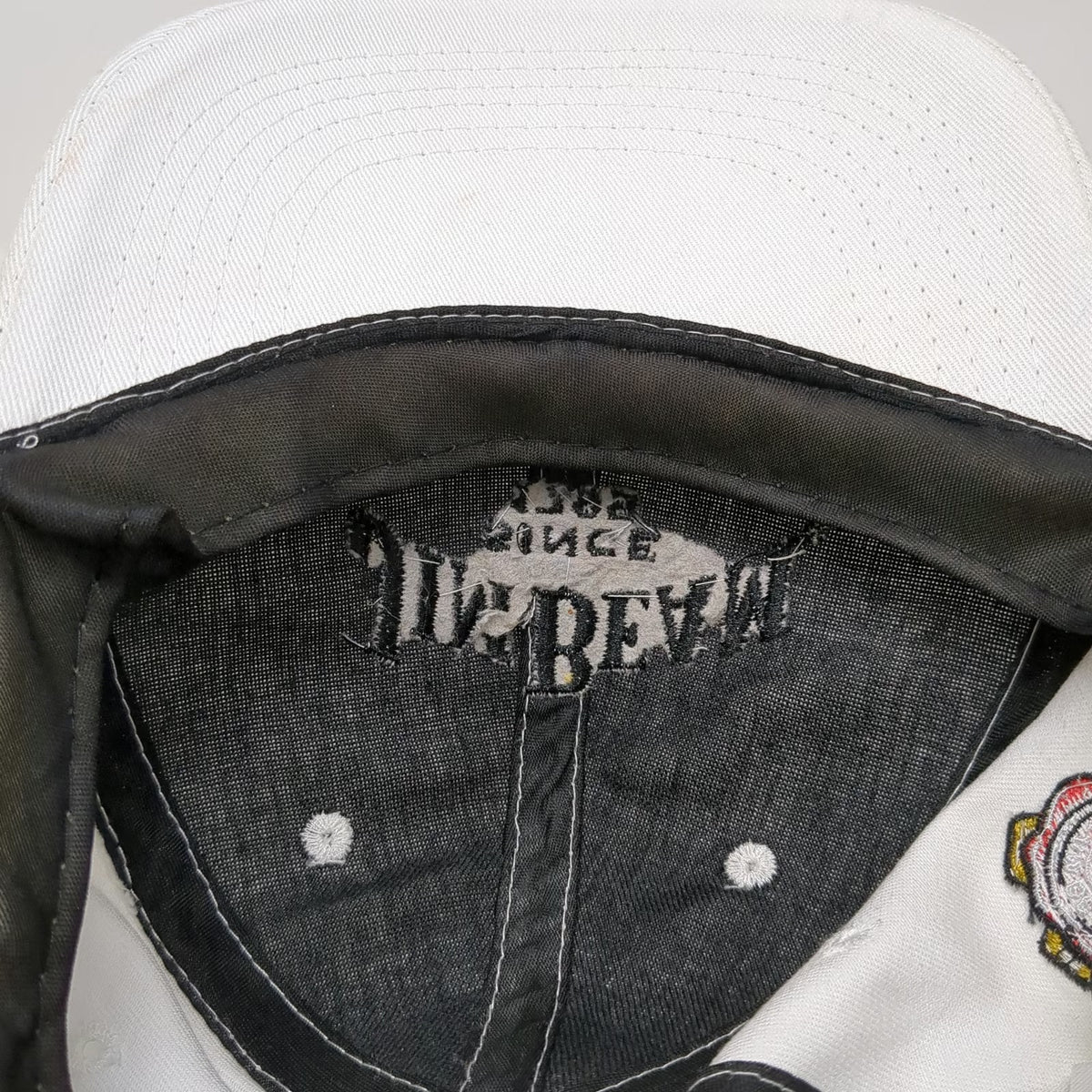 Jim Beam Baseball Cap White One Size Drink Smart Cotton Chino Embroidery Hat
