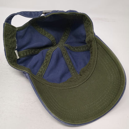 GAP Baseball Cap Blue One Size Slideback Blank Green Underbrim Adjustable Hat