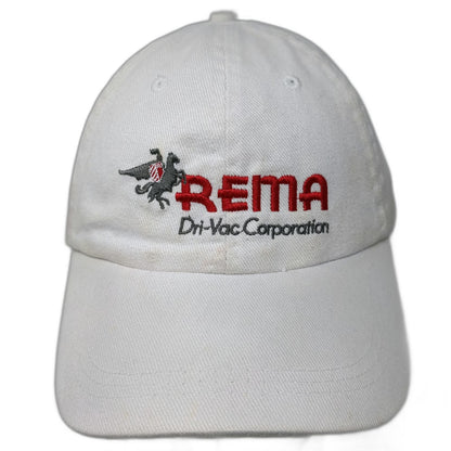 AMC Baseball Cap White One Size Slideback Rema Dri-Vac Corporation Logo Hat