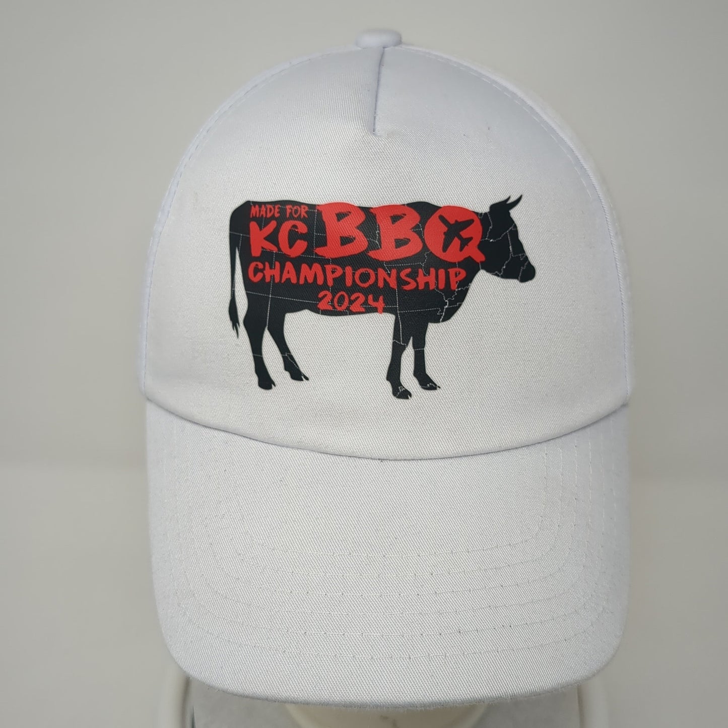 Made For KC BBQ Championship 2014 Baseball Cap White OS Adjustable Polyester