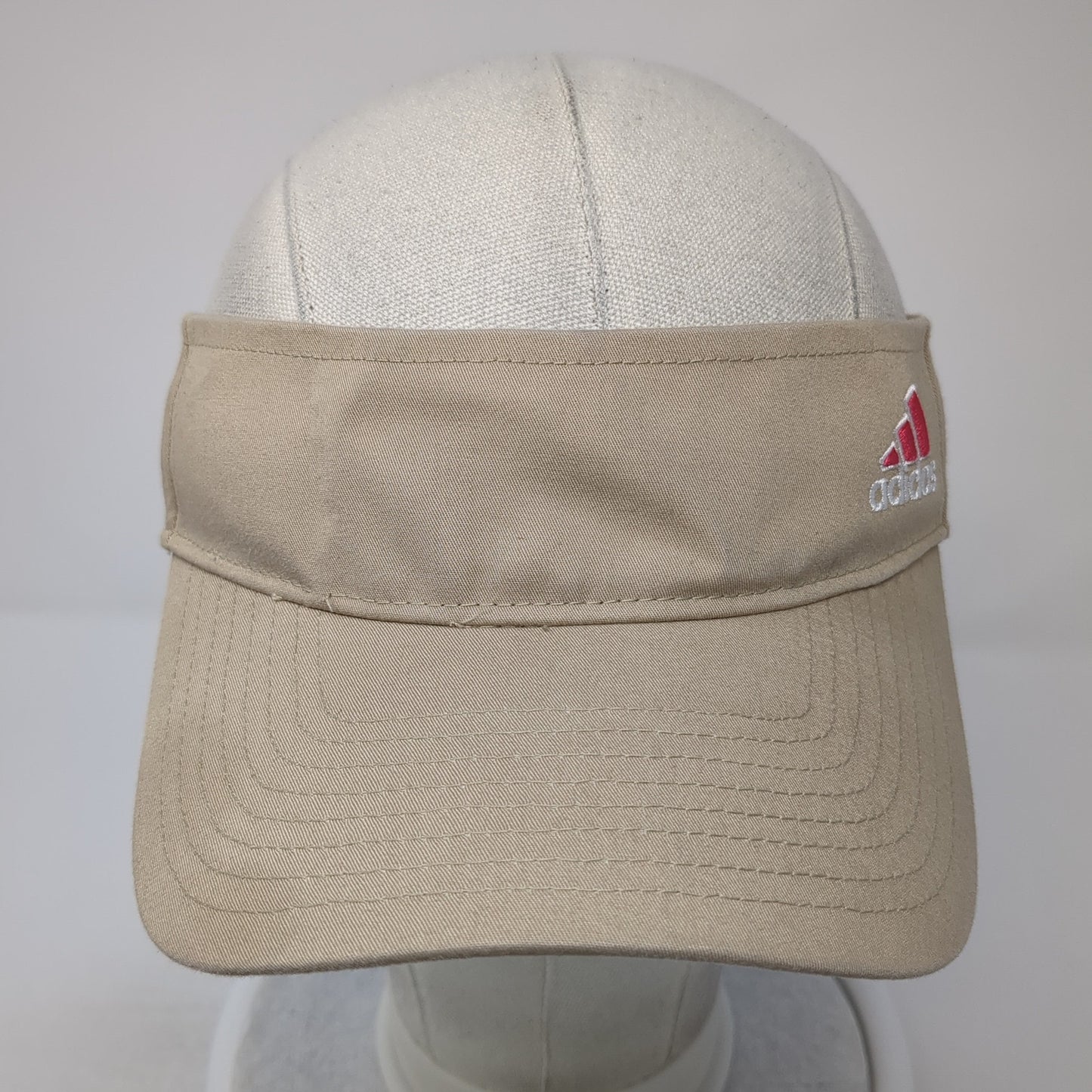 Adidas Sun Visor Hat Brown One Size Adjustable Strap Lightweight Embroidered