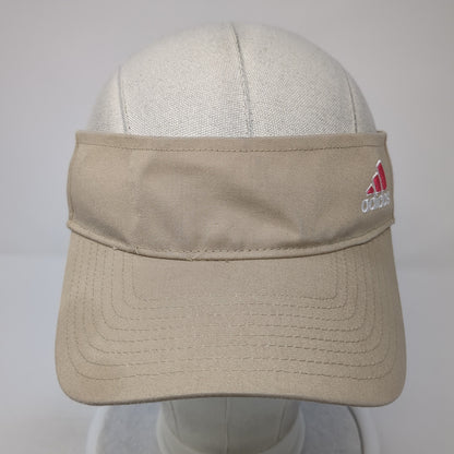Adidas Sun Visor Hat Brown One Size Adjustable Strap Lightweight Embroidered