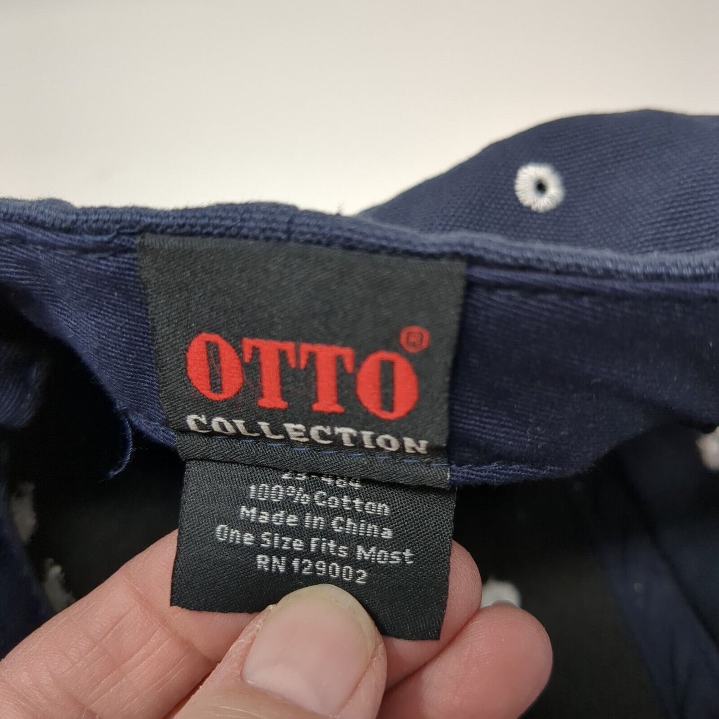 C&H Strapback Hat Blue One Size Adjustable Embroidered Vented Holes 6 Panel Otto