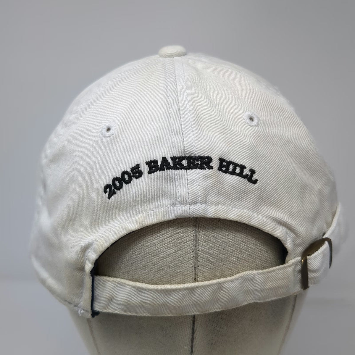 Back Nine White Baseball Cap One Size Driving 4 Life ALS Charity Baker Hill Hat