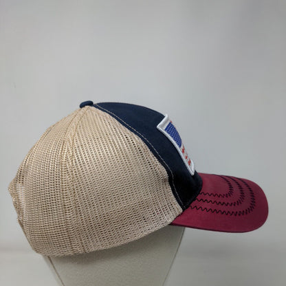 Wild Wear Fish American Flag Patch Snapback Trucker Hat Multi OSFM Mesh Back