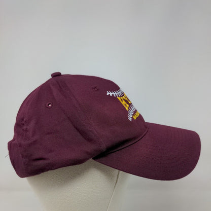 HYL Baseball Snapback Hat Red Burgundy M/L Embroidered Richardson