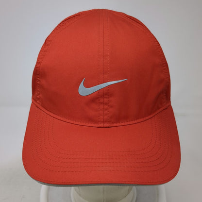 Nike Baseball Cap Orange One Size Featherlight Dri-FIT Strapback Running Hat