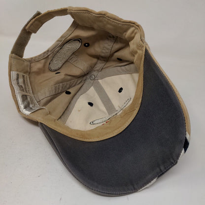 NASCAR Checkered Flag Men's Strapback Hat Tan Ford Racing Embroidered Logo