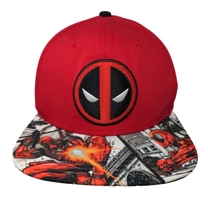 Deadpool Snapback Hat Red OSFM Embroidered Adjustable Marvel 6 Panel