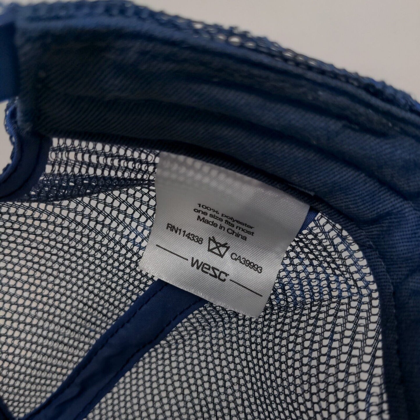 Superlative Conspiracy Snapback Trucker Hat Blue OSFM Mesh Back WeSC