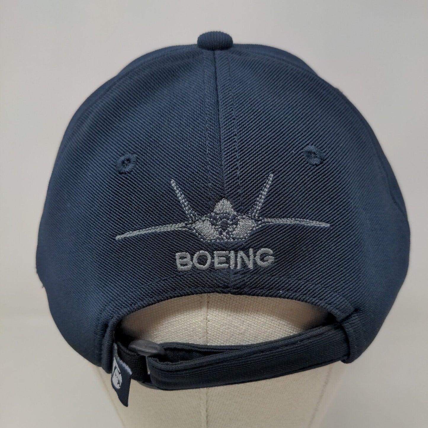 Pratt & Whitney Men's Slideback Hat Blue Embroidered Aircraft Logo Boeing