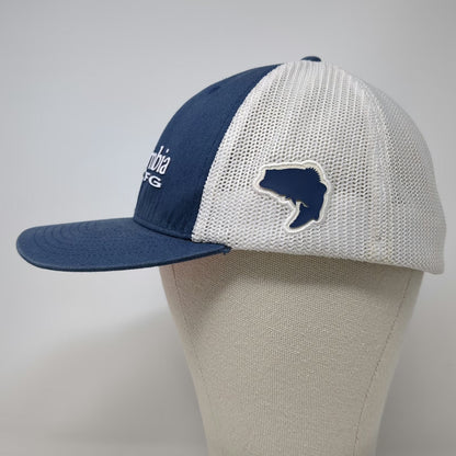 Columbia Baseball Cap Blue M Hat Mesh Back Red Underbrim Flexfit PFG Fish Logo